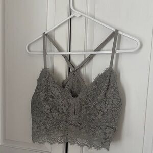 Aerie Lace Bralette in Gray
